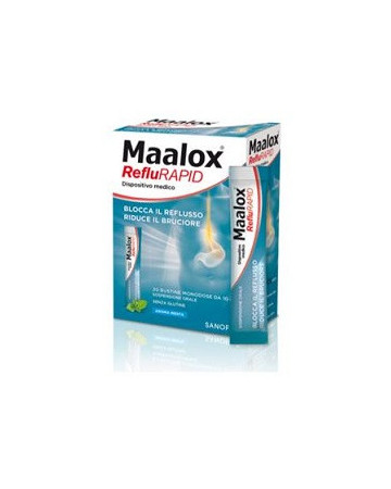 Sospensione orale maalox reflurapid 20 bustine monodose da 10 ml Sospensione orale maalox reflurapid 20 bustine monodose da 10 ml