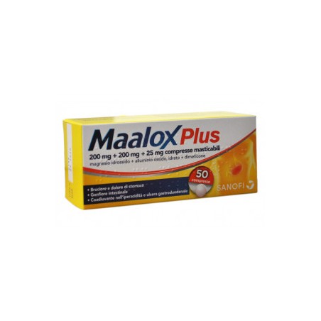 Maalox plus 50 compresse masticabili Maalox plus 50 compresse masticabili