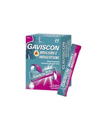 Gaviscon bruciore e indigestione 500mg/213mg/325mg sospensione orale gusto menta