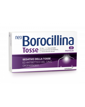 Neo borocillina tosse 10 mg + 1,2 mg pastiglie