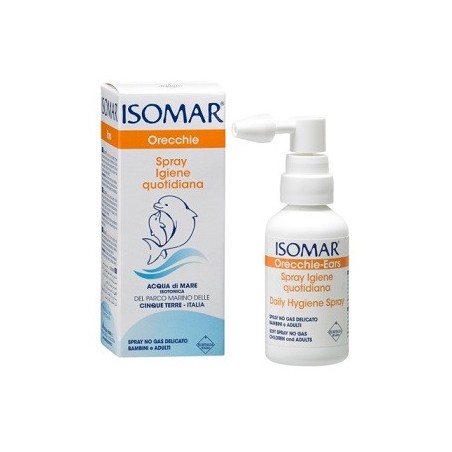 Isomar orecchie acqua di mare spray no gas per irrigazione dell'orecchio 50ml Isomar orecchie acqua di mare spray no gas per irrigazione dell'orecchio 50ml