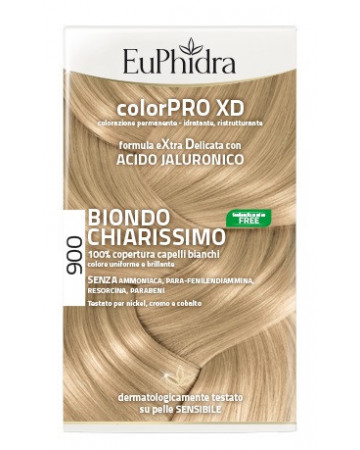 Euphidra colorpro xd 900 biondo chiarissimo gel colorante capelli in flacone + attivante + balsamo +