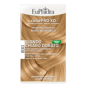 Euphidra colorpro xd 830 biondo chiaro dorato gel colorante capelli in flacone + attivante + balsamo