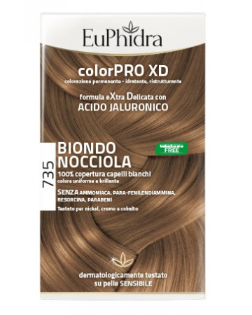 Euphidra colorpro xd 735 biondo nocciola gel colorante capelli in flacone + attivante + balsamo + gu
