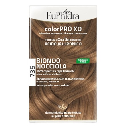 Euphidra colorpro xd 735 biondo nocciola gel colorante capelli in flacone + attivante + balsamo + gu