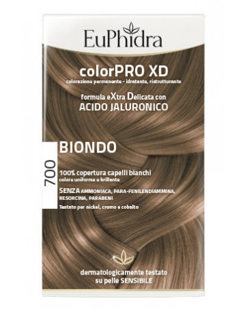 Euphidra colorpro xd 700 biondo gel colorante capelli in flacone + attivante + balsamo + guanti
