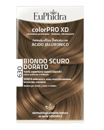 Euphidra colorpro xd 630 biondo scuro dorato gel colorante capelli in flacone + attivante + balsamo