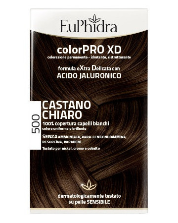 Euphidra colorpro xd 500 cast chiaro gel colorante capelli in flacone + attivante + balsamo + guanti