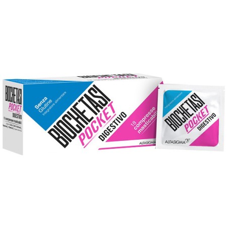 Biochetasi pocket digestiv 18 compresse masticabili nuova formulazione