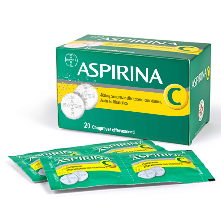 Aspirina c 20 compresse effervescenti 400+240mg Aspirina c 20 compresse effervescenti 400+240mg