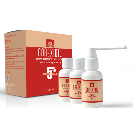 Carexidil 5% spray cutaneo, soluzione Carexidil 5% spray cutaneo, soluzione