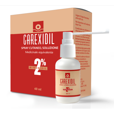 Carexidil 2% spray cutaneo, soluzione Carexidil 2% spray cutaneo, soluzione