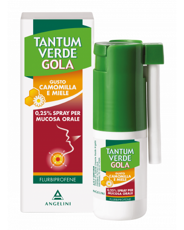 Tantum verde gola 0,25% spray per mucosa orale gusto camomilla e miele