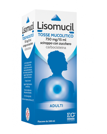 Lisomucil tosse mucolitico 750 mg/15 ml sciroppo