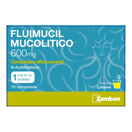 Fluimucil mucolitico 10 compresse effervescenti 600mg Fluimucil mucolitico 10 compresse effervescenti 600mg