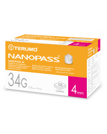 Ago per penna da insulina nanopass gauge 34 lunghezza 4 mm 100 pezzi Ago per penna da insulina nanopass gauge 34 lunghezza 4 mm 100 pezzi