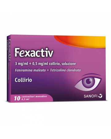 Fexactiv 3 mg/ml + 0,5 mg/ml collirio, soluzione