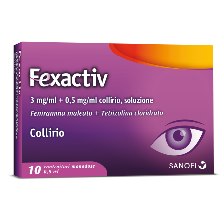 Fexactiv 3 mg/ml + 0,5 mg/ml collirio, soluzione Fexactiv 3 mg/ml + 0,5 mg/ml collirio, soluzione