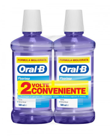 Oralb collutorio fluorinse bipacco 2x500 ml