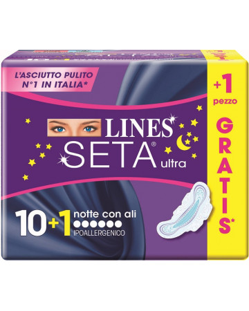 Lines seta ultra notte 10+1pz