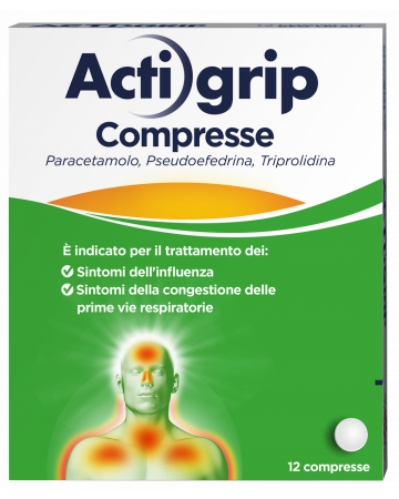 Actigrip 2,5 mg/ 60 mg/ 500 mg compresse