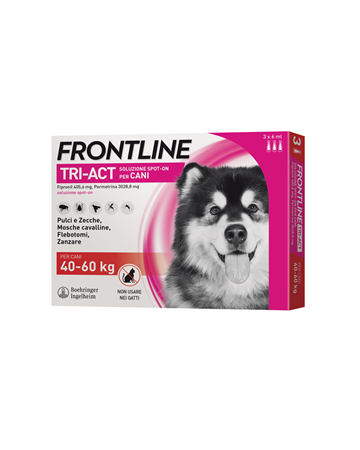 Frontline tri-act soluzione spot-on per cani di 40-60 kg