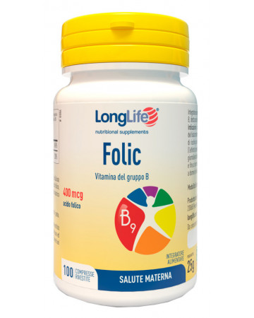 Longlife folic 400mcg 100 compresse