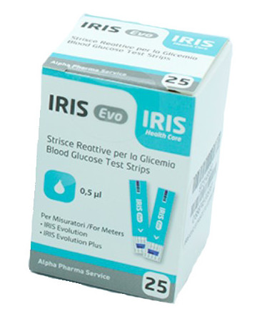 Iris evo strisce glicemia 25pz Iris evo strisce glicemia 25pz