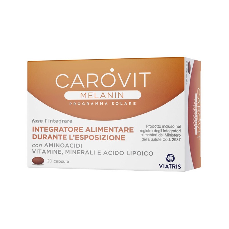 Carovit melanin solare 20 capsule