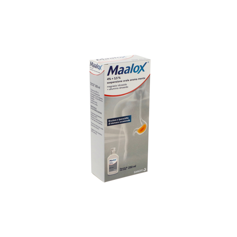 Maalox 4% + 3,5% sospensione orale aroma menta