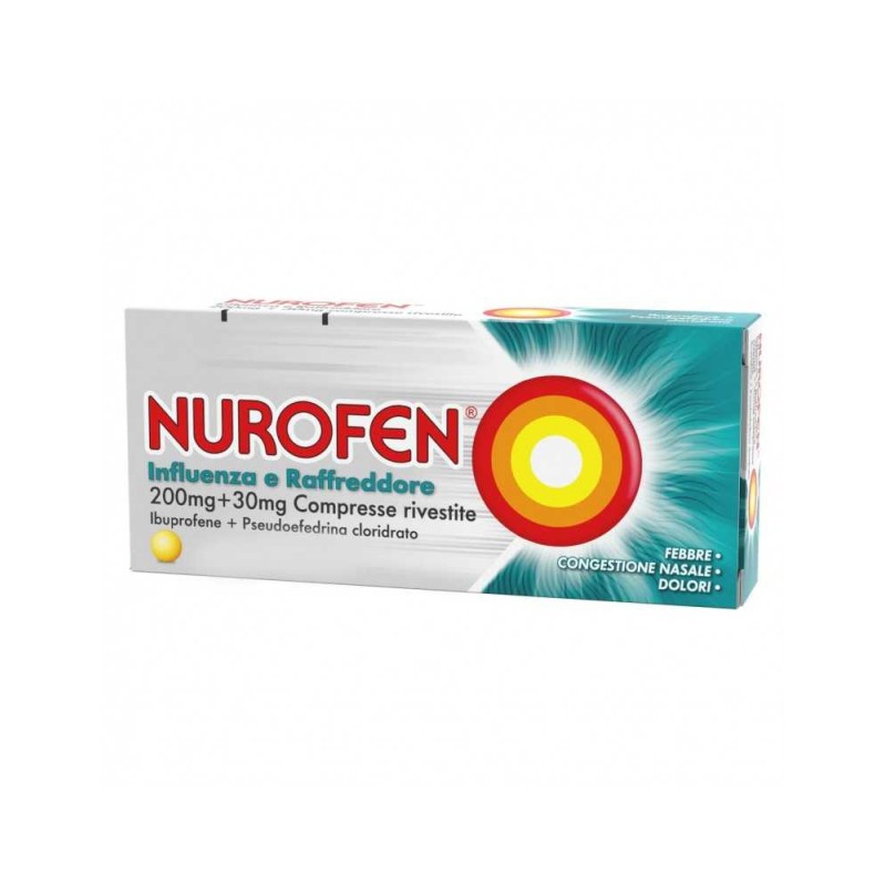 Nurofen influenza e raffreddore 200 mg + 30 mg compresse rivestite