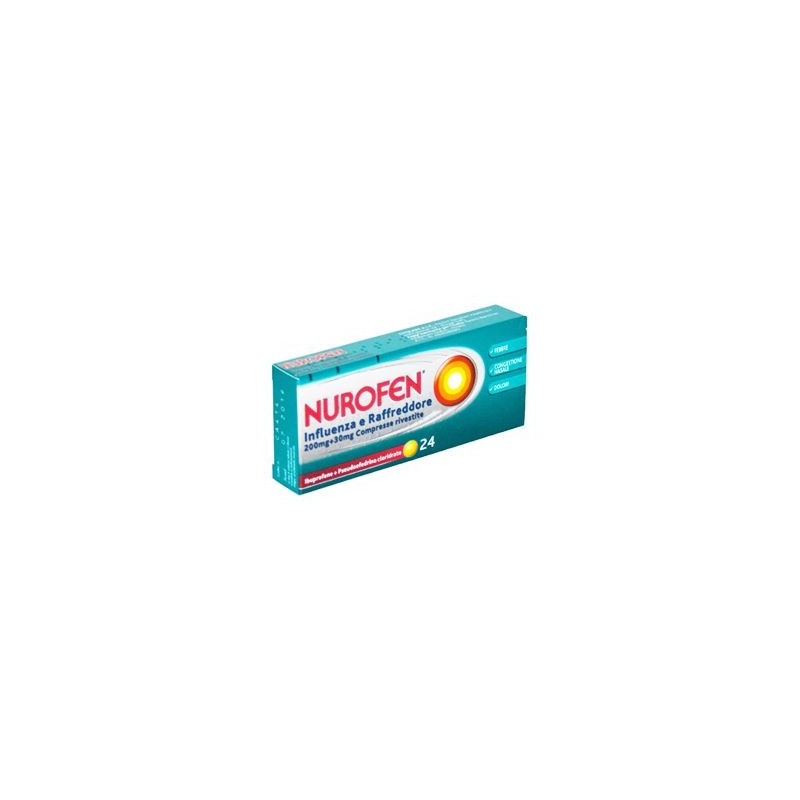 Nurofen influenza e raffreddore 200 mg + 30 mg compresse rivestite