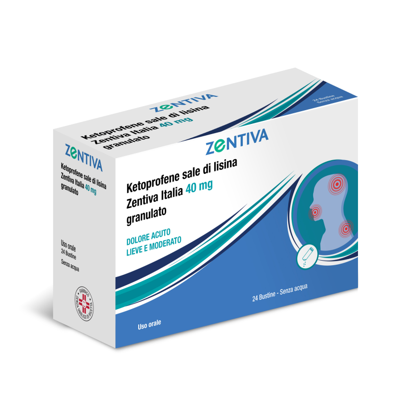 Ketoprofene sale di lisina zentiva italia 40 mg granulato