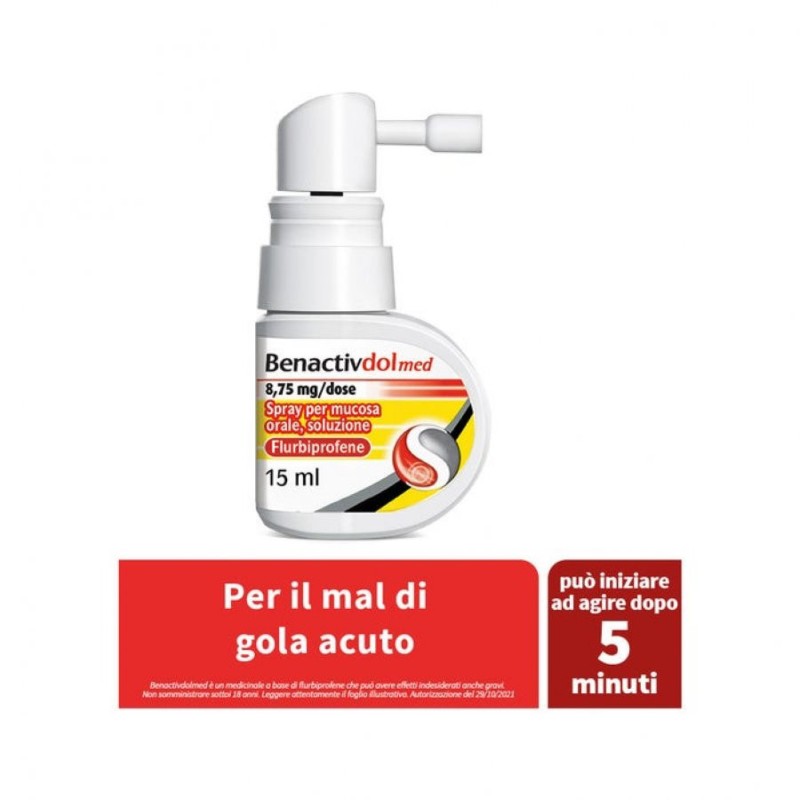 Benactivdolmed 8,75 mg/dose spray per mucosa orale, soluzione