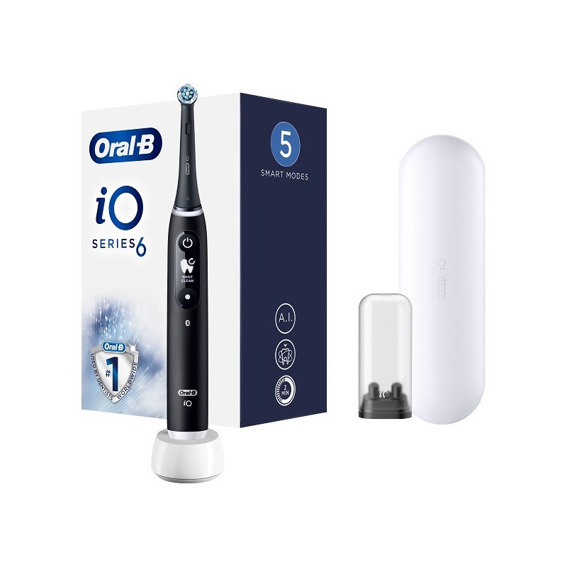 Oral-b io 6 black spazzolino elettrico + 2 refill