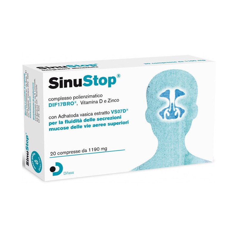 Sinustop 20 compresse 1190 mg