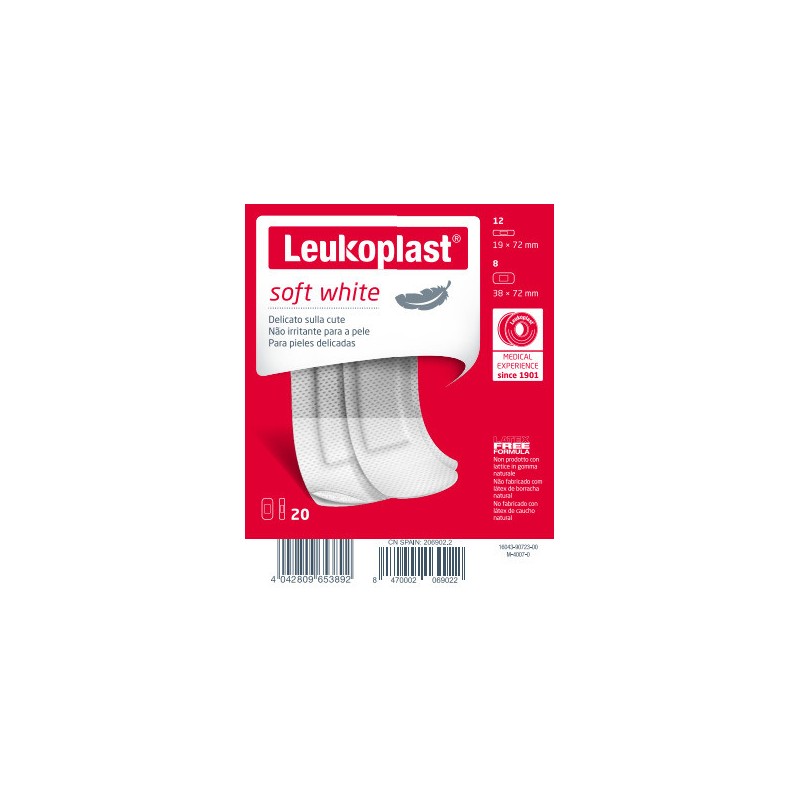 Leukoplast soft white 20pz ass