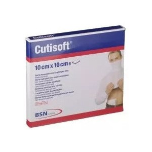 Garza cutisoft 10x10cm 6pz