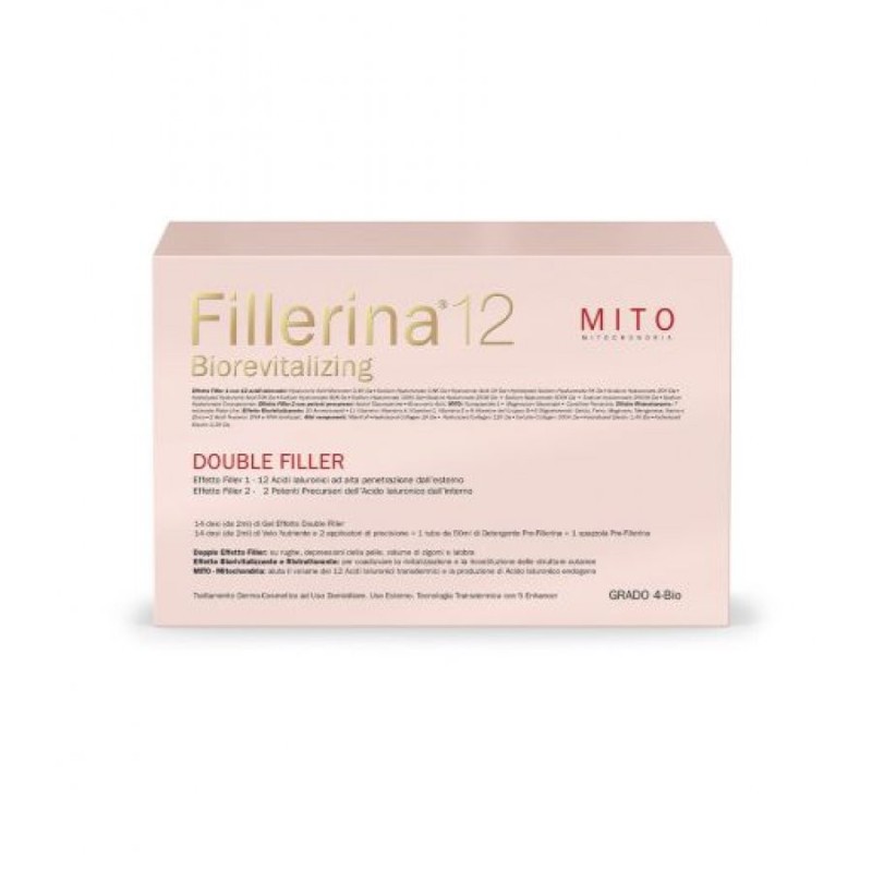 Fillerina 12 double filler mito biorevitalizing grado 4-bio+ prefillerina flac 30+30 ml + 1 tubo 50 ml Fillerina 12 double filler mito biorevitalizing grado 4-bio+ prefillerina flac 30+30 ml + 1 tubo 50 ml