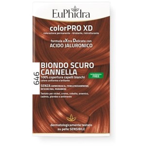 Euphidra colorpro gel colorante capelli xd 646 cannella 50 ml in flacone + attivante + balsamo + gua