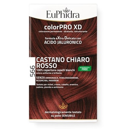 Euphidra colorpro gel colorante capelli xd 566 sangria 50 ml in flacone + attivante + balsamo + guan
