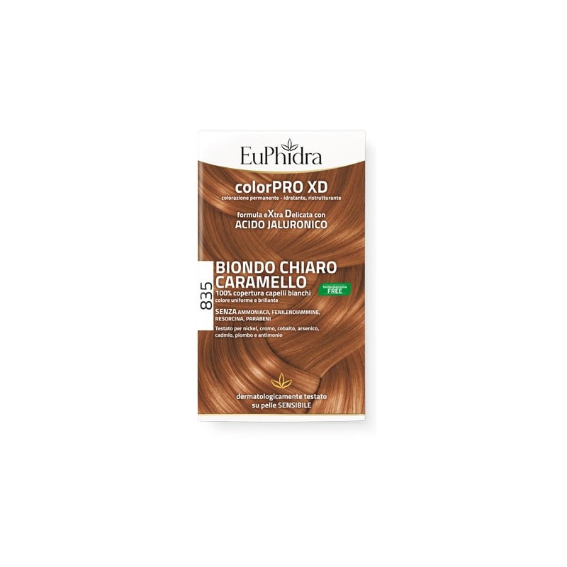 Euphidra colorpro gel colorante capelli xd 835 avana 50 ml in flacone + attivante + balsamo + guanti