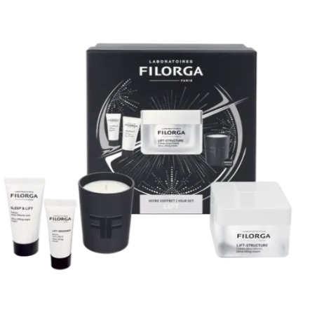 Filorga xmas box lift 2023 1 lift structure 50 ml + 1 lift designer 7 ml + 1 sleep & lift 15 ml + 1 mini candle