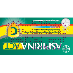 Aspirinaact 10 compresse eff 800 mg + 480 mg con vitamina c