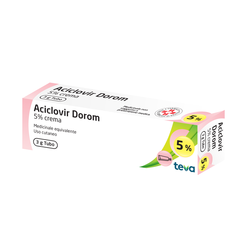 Aciclovir (dorom) crema derm 3 g 5%
