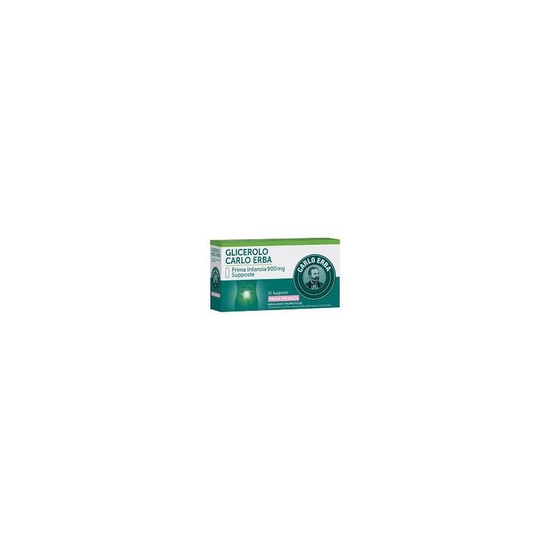 Glicerolo (carlo erba) prima infanzia 12 supp 900 mg