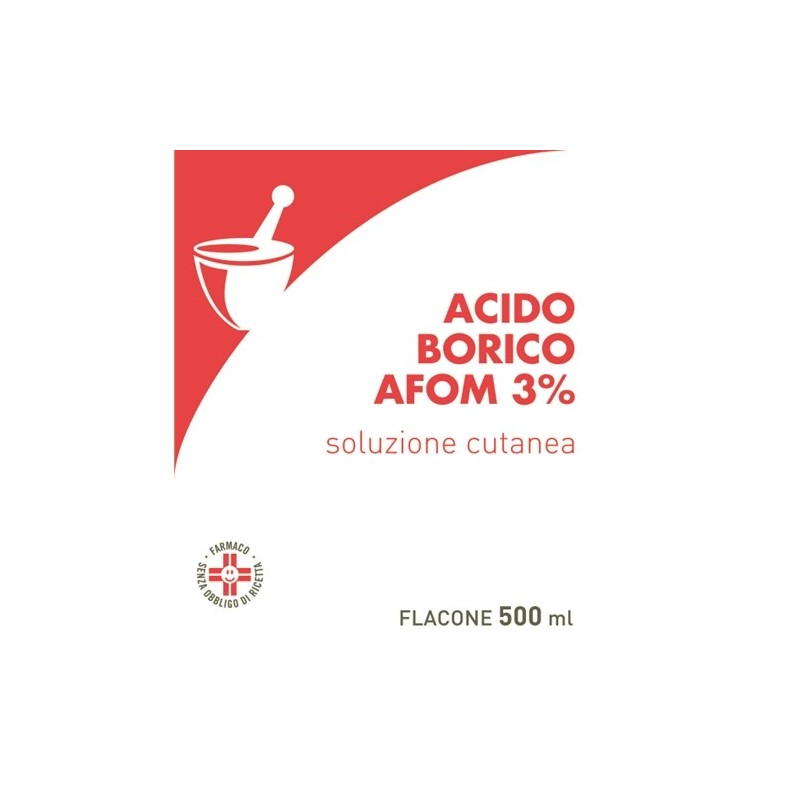 Acido borico (afom) soluz u.e. 500 ml 3%