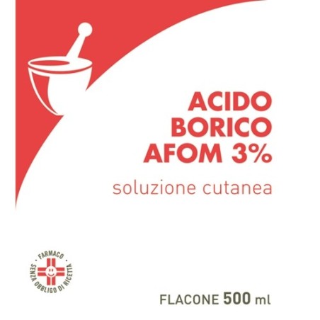 Acido borico (afom) soluz u.e. 500 ml 3% Acido borico (afom) soluz u.e. 500 ml 3%