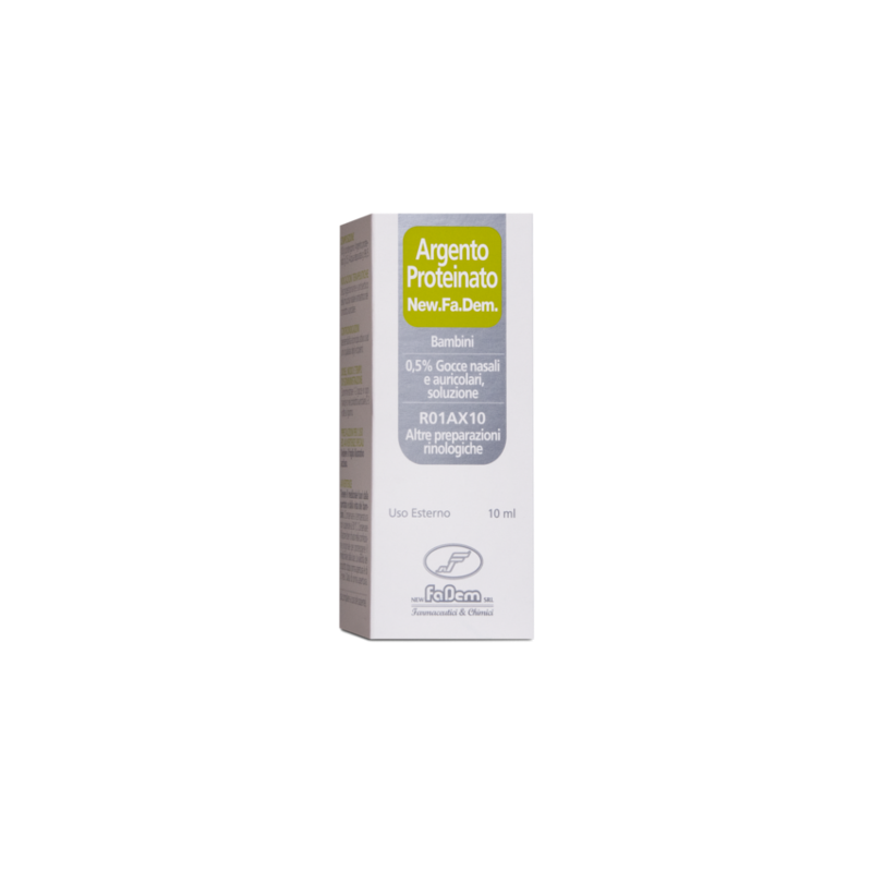 Argento proteinato (new.fa.dem.) bb gocce orl 10 ml 0,5%