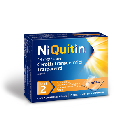 Niquitin 7 cerotti transd 14 mg/die Niquitin 7 cerotti transd 14 mg/die